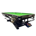 Competitive Price Solid Oak Wood Snooker Table with Cloth Rubber New Design Standard Size Pool Table for Competitive Play