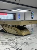 American 9-Ball Pool Table 25mm Slate Bed Professional Billiards Table with Complete Accessories for Club Home Game Room - Image 6